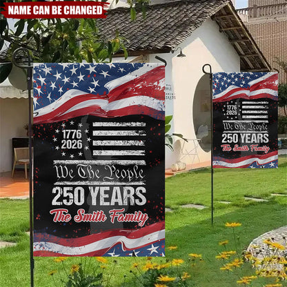 250 Years USA 250th Birthday - Personalized Custom 1776-2026 Eagle Garden Flag