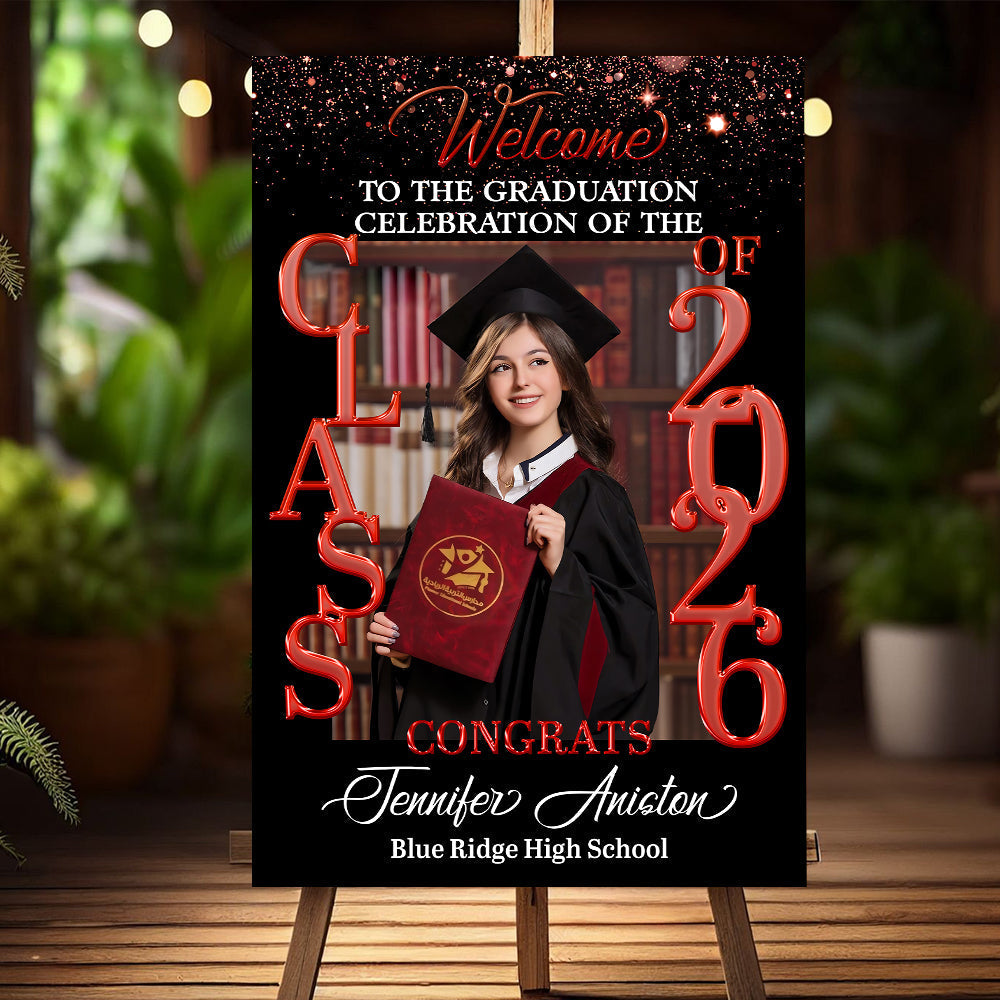 Personalized Graduation Welcome Canvas / Poster - Custom Photo - Graduation Gifts