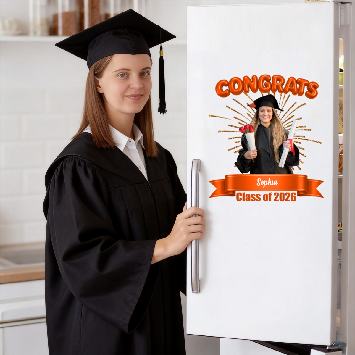 Class Of 2026 Graduation Gift - Personalized Custom Photo Decal Sticker