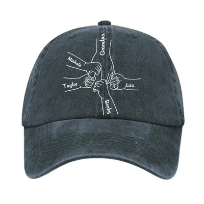 Custom Fist Bump Baseball Cap personalization view for Dad