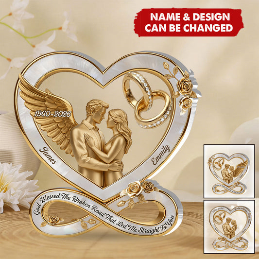 Custom Memorial Acrylic Plaque for Wife with personalized design details for meaningful gifting
