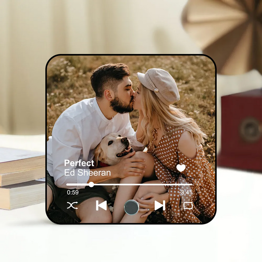 Custom Photo & Favorite Song - Personalized Music Fridge Magnet