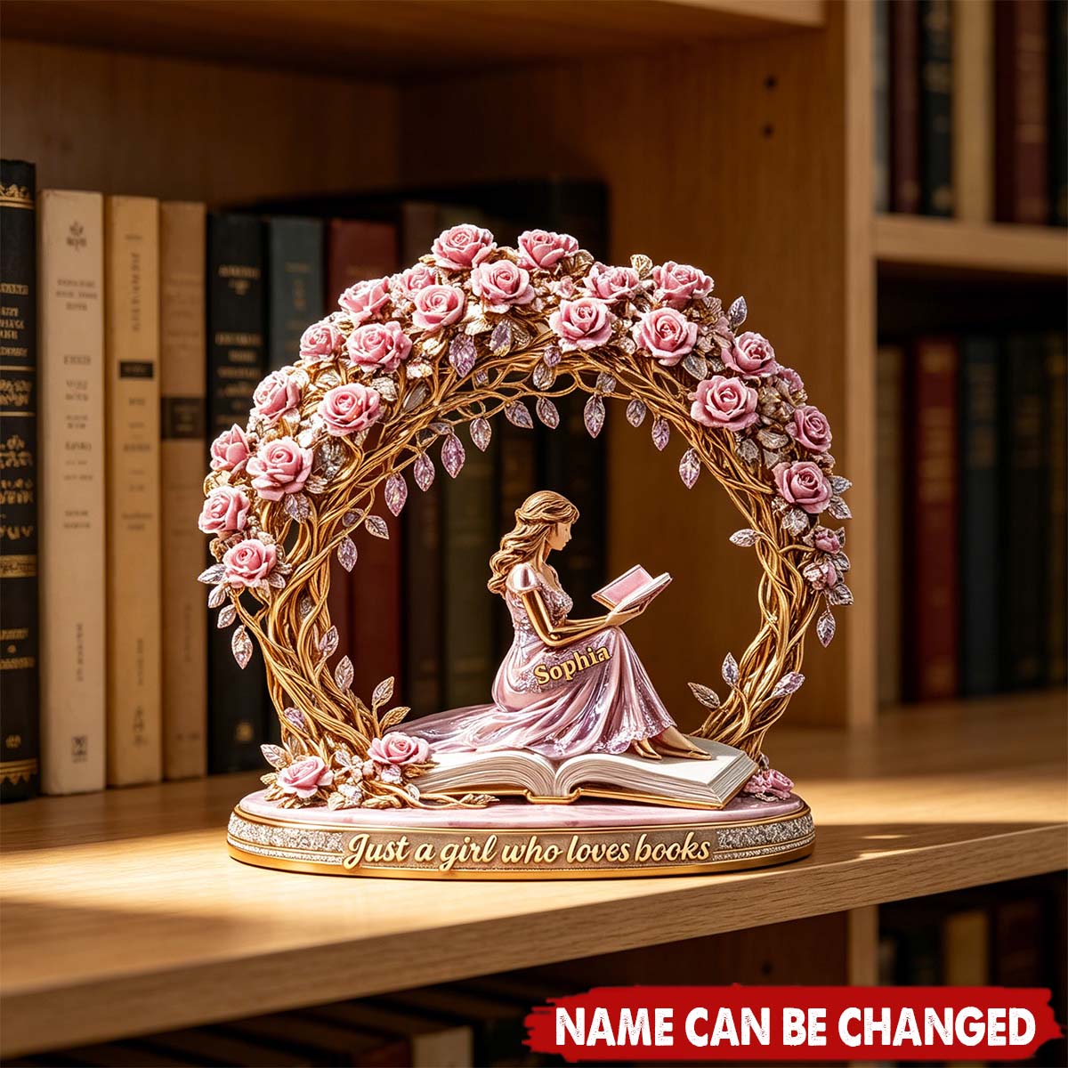 Just a Girl Who Loves Books - Personalized Book Lover Acrylic Plaque