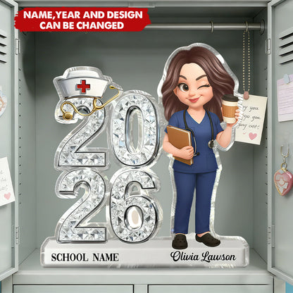 Class Of 2026 2027 New Nurse Graduation Gift - Personalized Acrylic Plaque