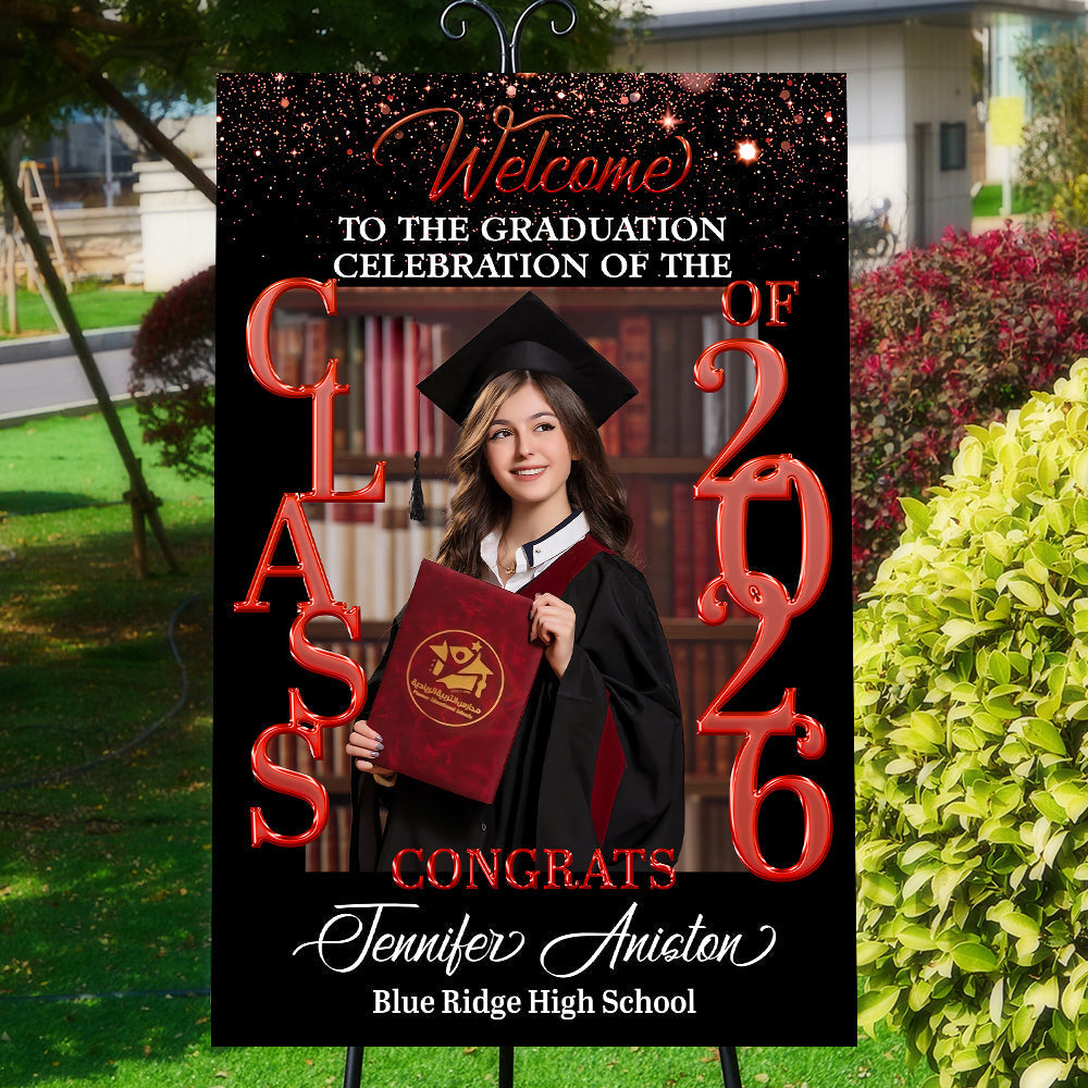 Personalized Graduation Welcome Canvas / Poster - Custom Photo - Graduation Gifts