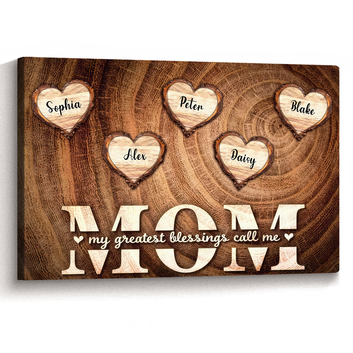 Personalized My Greatest Blessings Call Me Mom Canvas / Poster - Custom Mother’s Day Gift For Mom