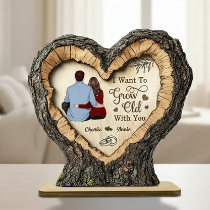 "Favorite Place Next To You" Couple Art - Personalized 2-Layered Wooden Plaque