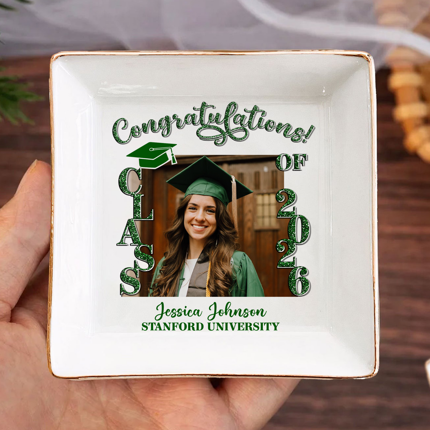 Personalized Graduation Jewelry Dish: Celebrate Your Achievement in Style