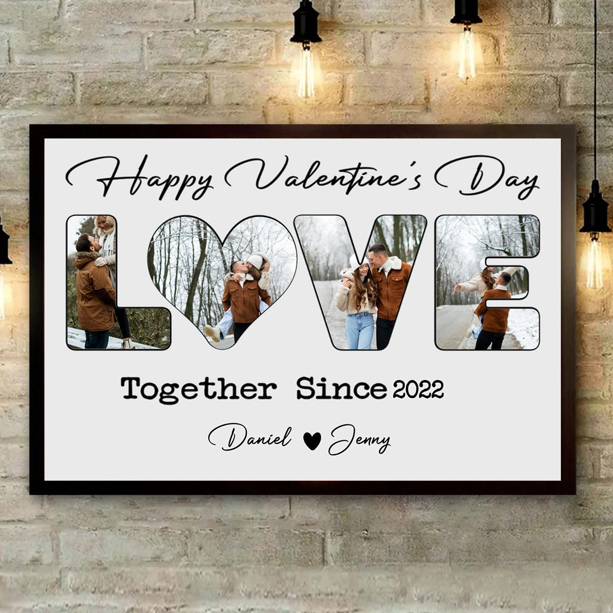 To Me You Are The World - Personalized Custom Couple Photo Canvas / Poster