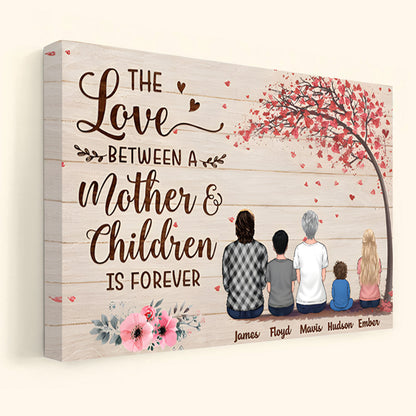 Custom Personalized 'Love Is Forever' Canvas Print for Mom & Kids