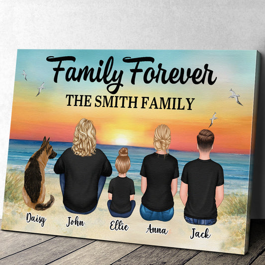 Personalized This is Us Family Seaside Canvas / Poster Wall Art - Custom Gift