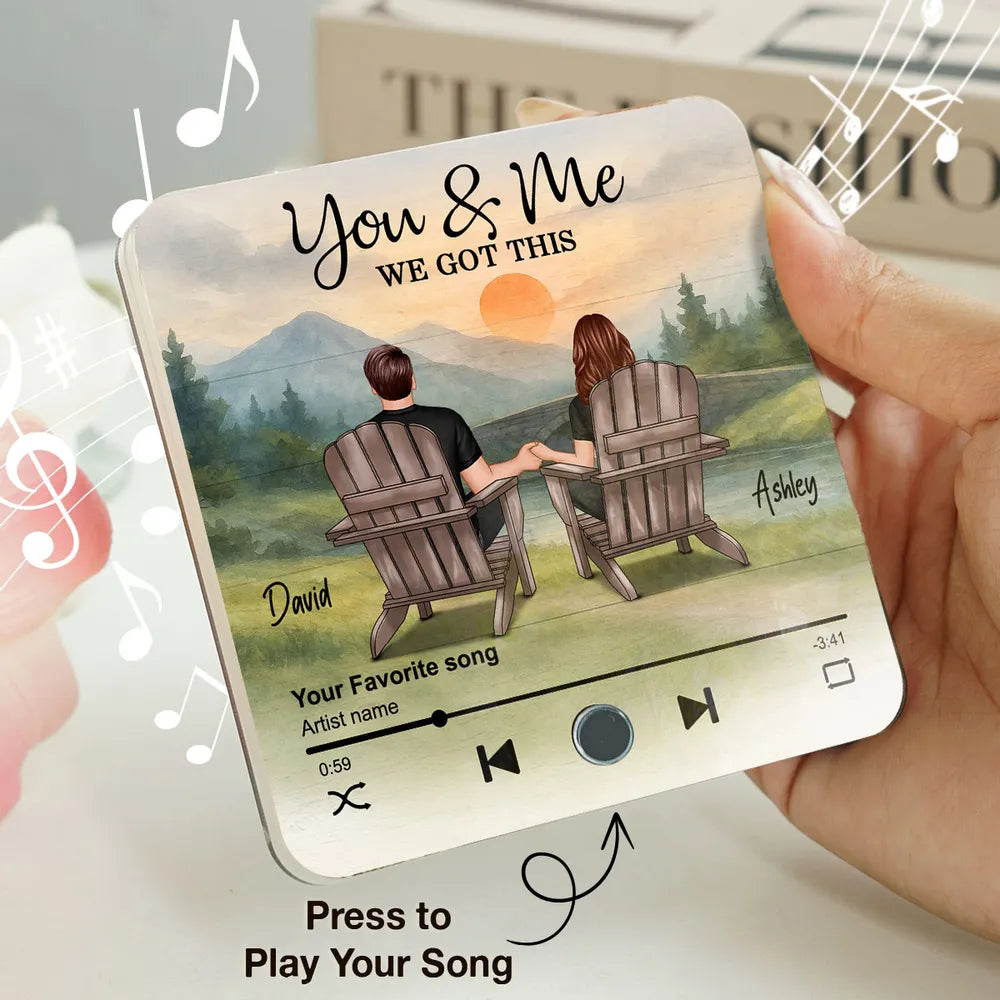 Personalized Music Magnet - You & Me We Got This