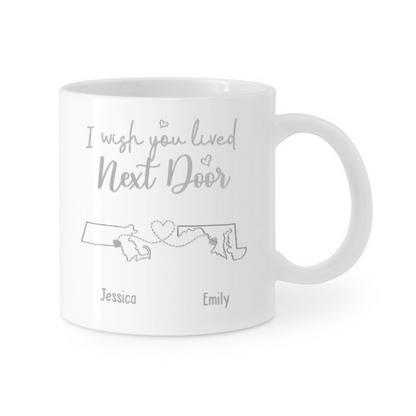 “Heartstrings Across States” - Personalized Mug for Long-Distance Connections