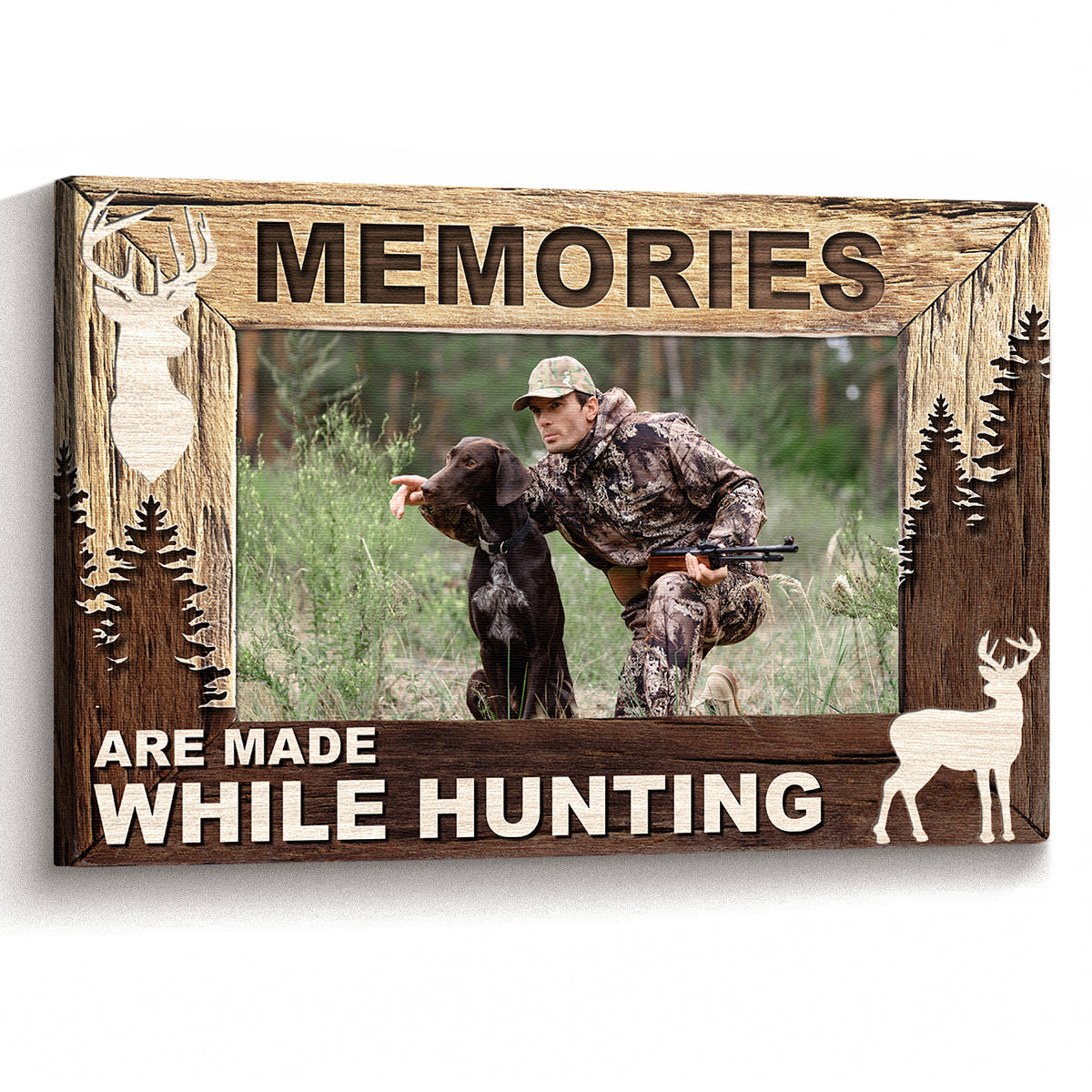 Personalized Memories Are Made While Hunting Canvas / Poster - Custom Gift For Hunting Buddies