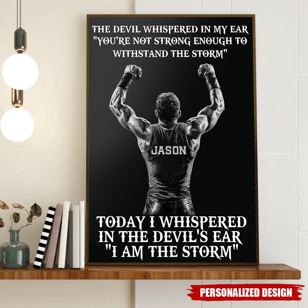 Personalized I Am The Storm Poster / Canvas - Custom Gift for Wrestlers