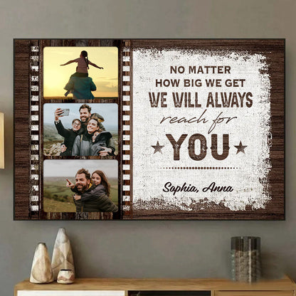 To Us You Are The World - Custom Photo & Name Canvas / Poster for Dad