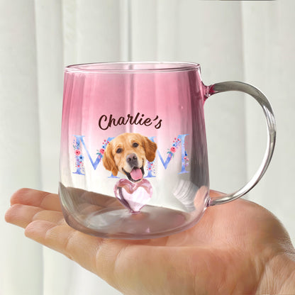 Personalized Glass Mug - Custom Photo Mom With Pink Gradient | Mother’s Day Gift