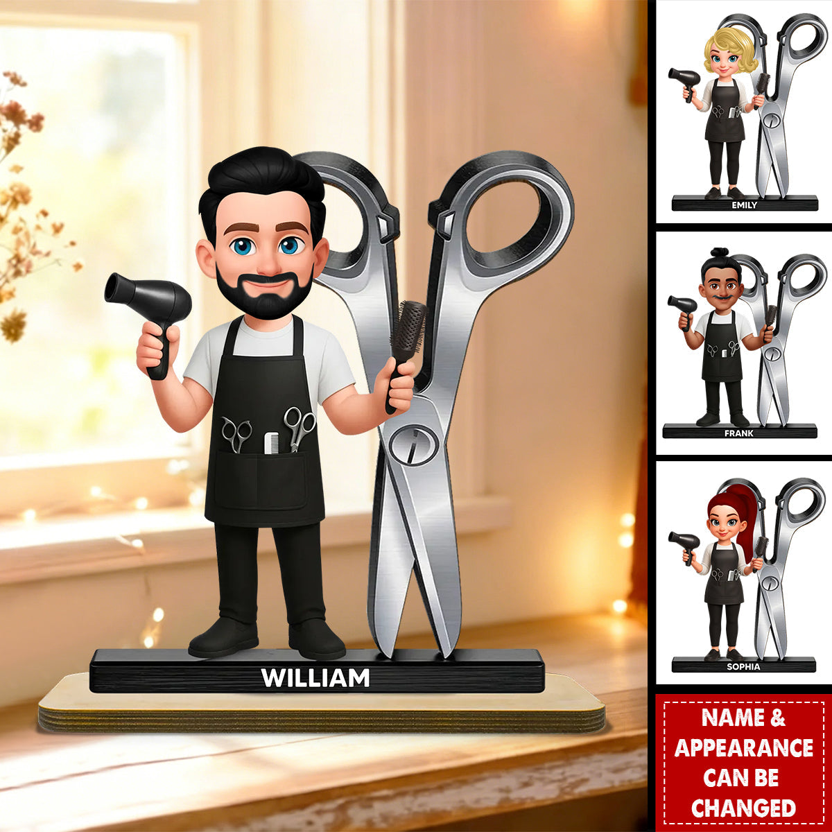 Personalized Hairdresser Gift personalization view for Colleagues