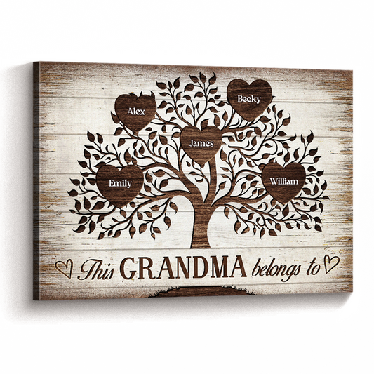 Personalized This Belongs To Family Canvas / Poster - Custom Gift For Family