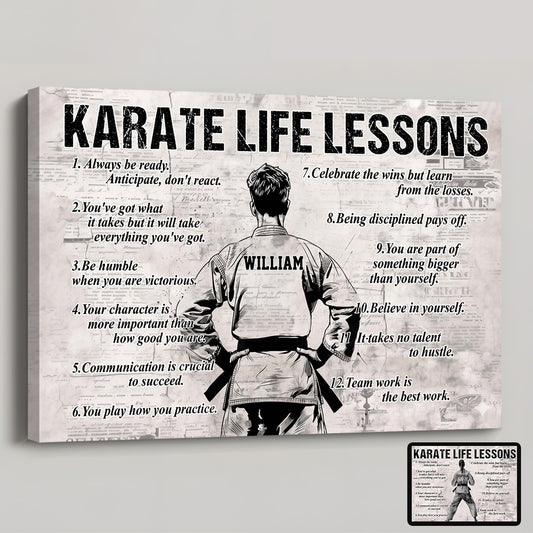 Personalized Karate Life Lessons Poster / Canvas - Gift For Karate Lovers