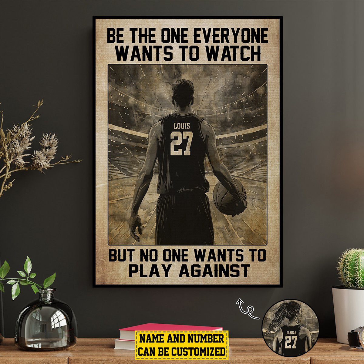 Personalized Basketball Poster / Canvas - Gift For Basketball Lovers