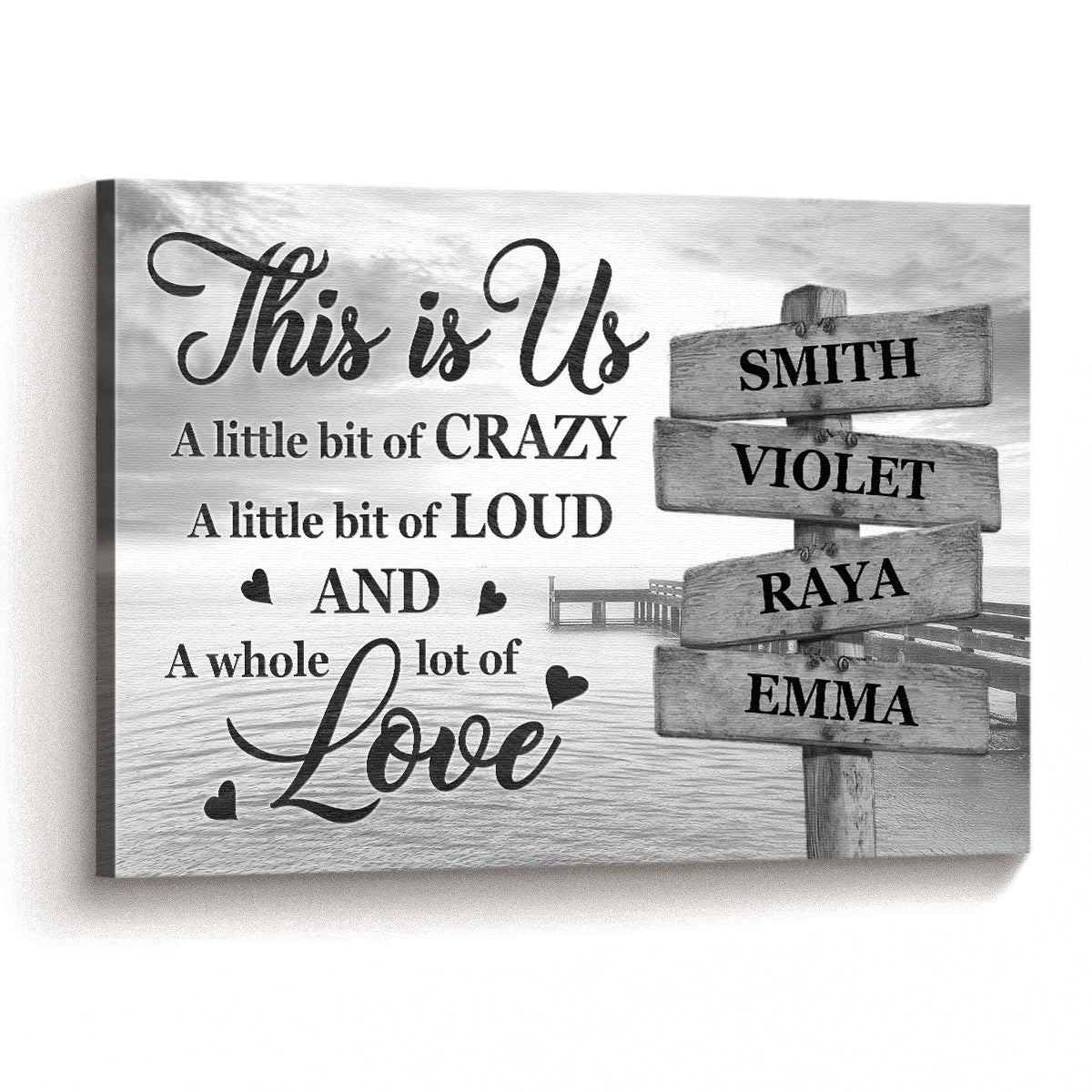 Personalized Customized This Is Us With A Little Bit Crazy Canvas / Poster - Custom Gift for Family, Siblings & Best Friends