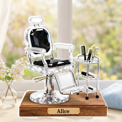 Personalised Barber Chair Acrylic Plaque - Gift for Hairstylists