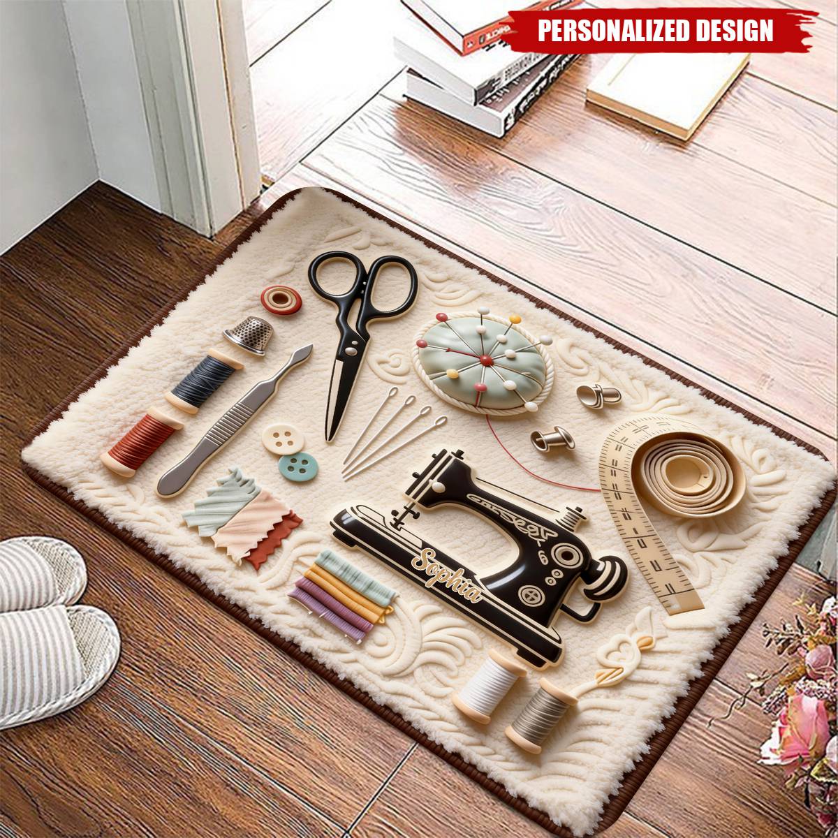 Personalized sewing machine Doormat