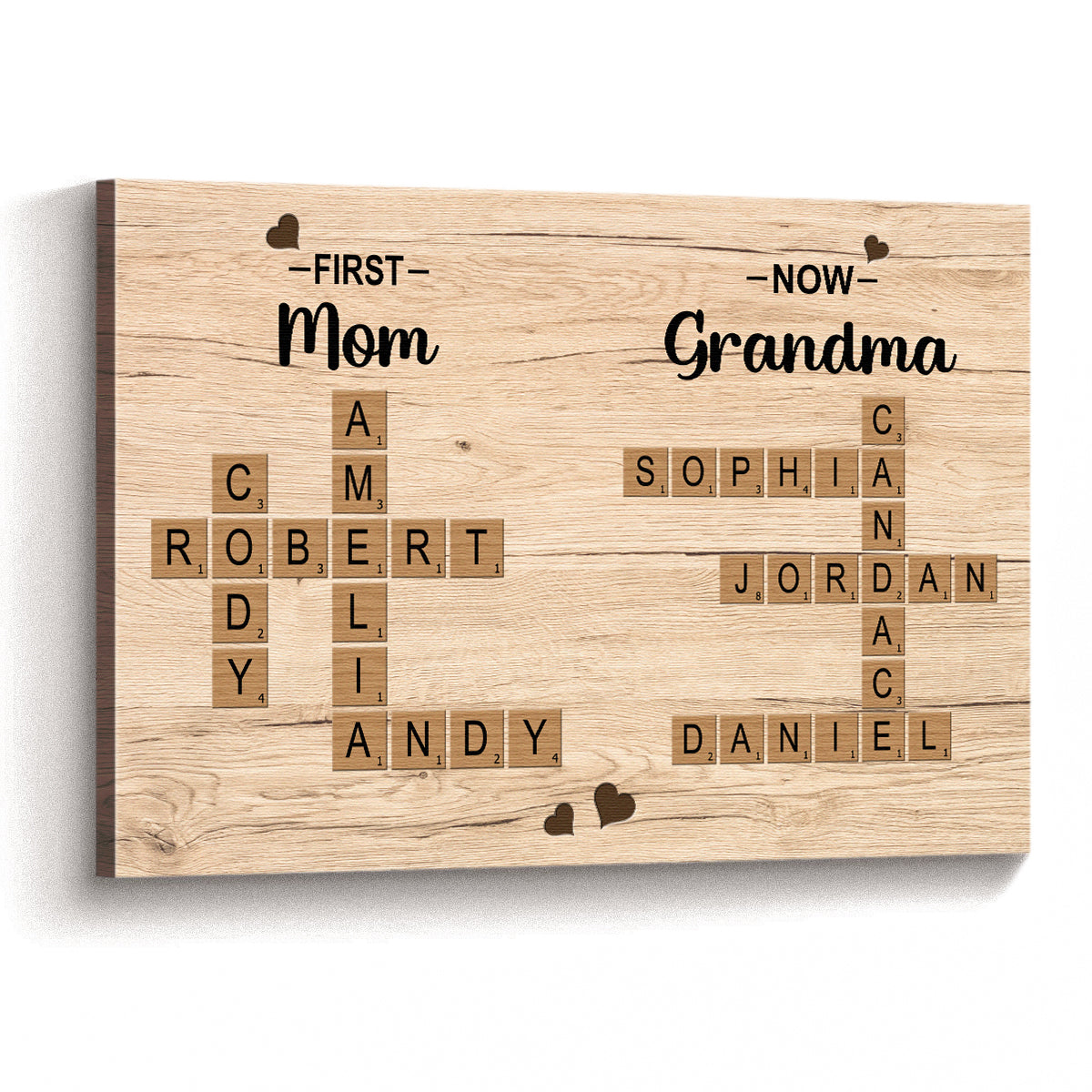 Personalized Customized Crossword Family Name Canvas / Poster - Custom Gift For Family Members