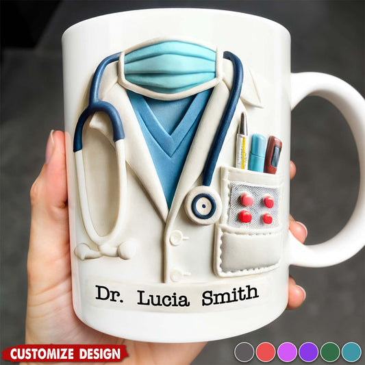 Personalized Coffee Mug - “Best Healthcare Worker Ever” Gift for Nurses & Doctors