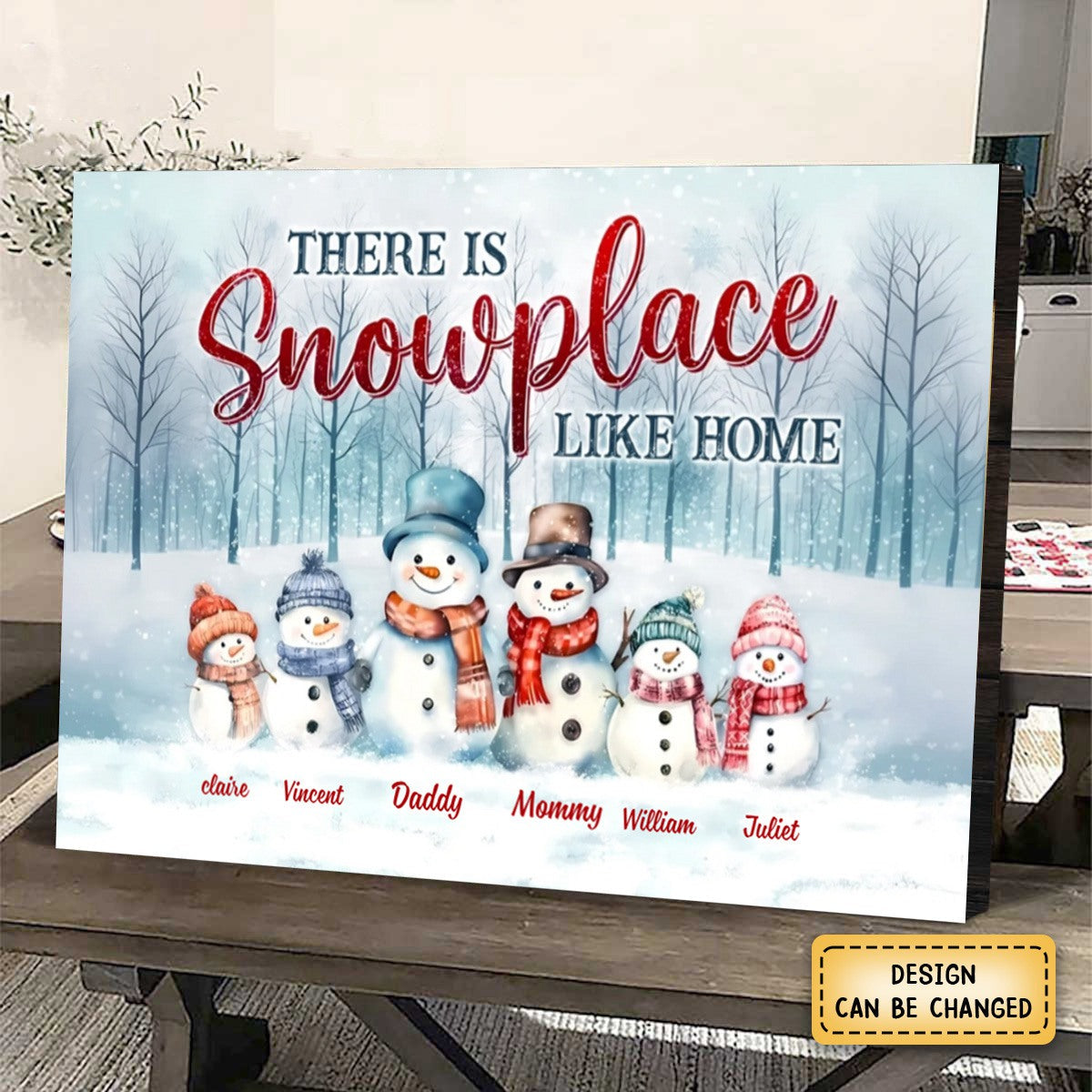 There's Snowplace Like Home - Personalized Family Poster / Canvas