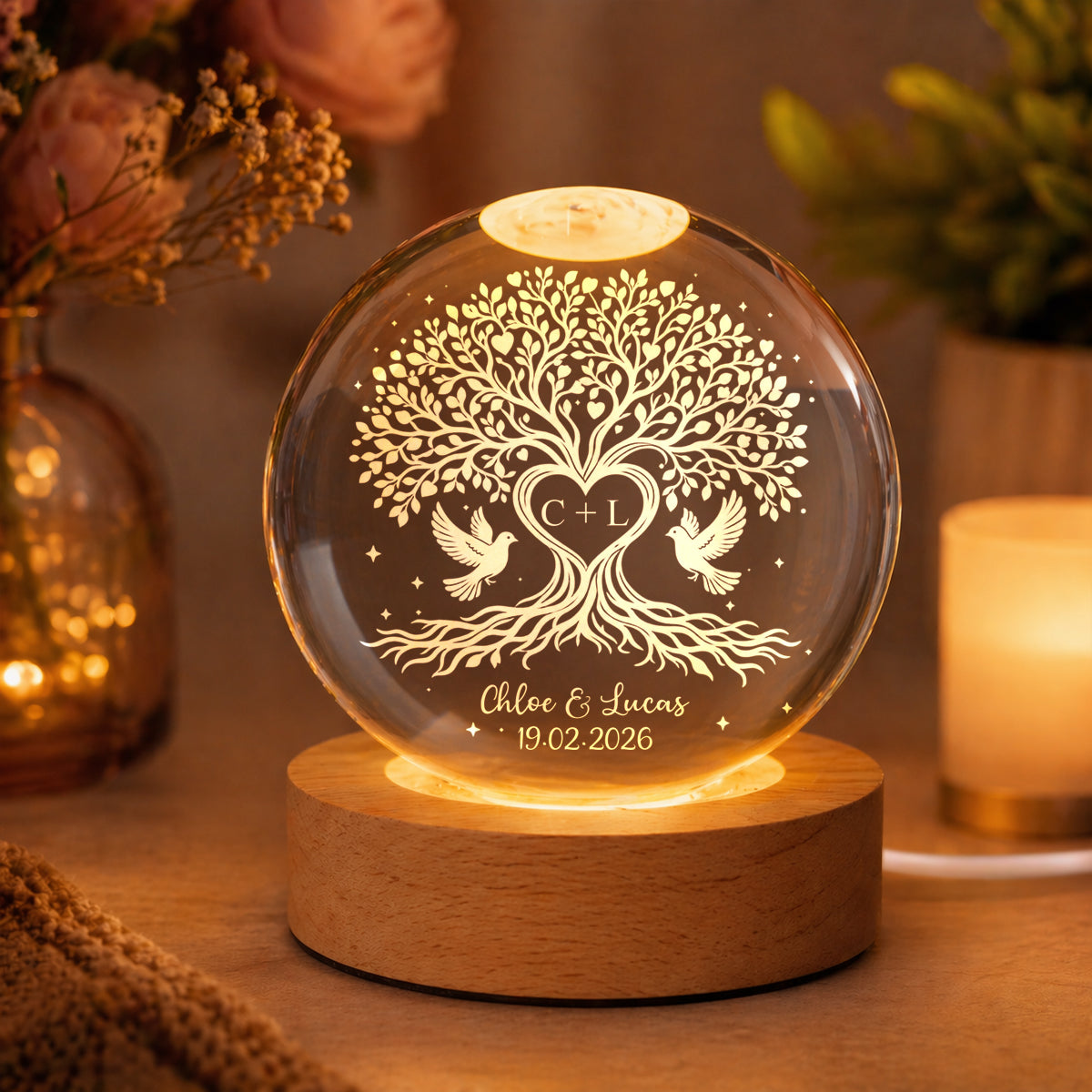 3D Led Light detail view for Couples