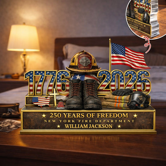 250 Years Of Freedom 1776–2026 - Personalized Acrylic Block Plaque