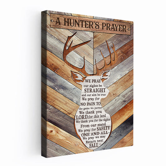 Personalized Customized Home Decor A Hunter's Prayer Canvas / Poster - Custom Gift For Family Members