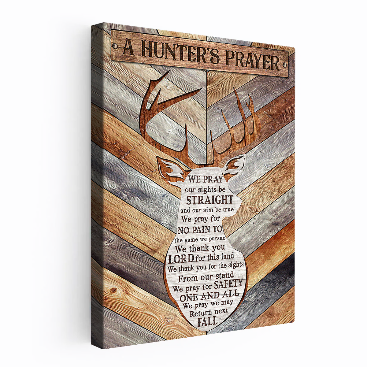 Personalized Customized Home Decor A Hunter's Prayer Canvas / Poster - Custom Gift For Family Members
