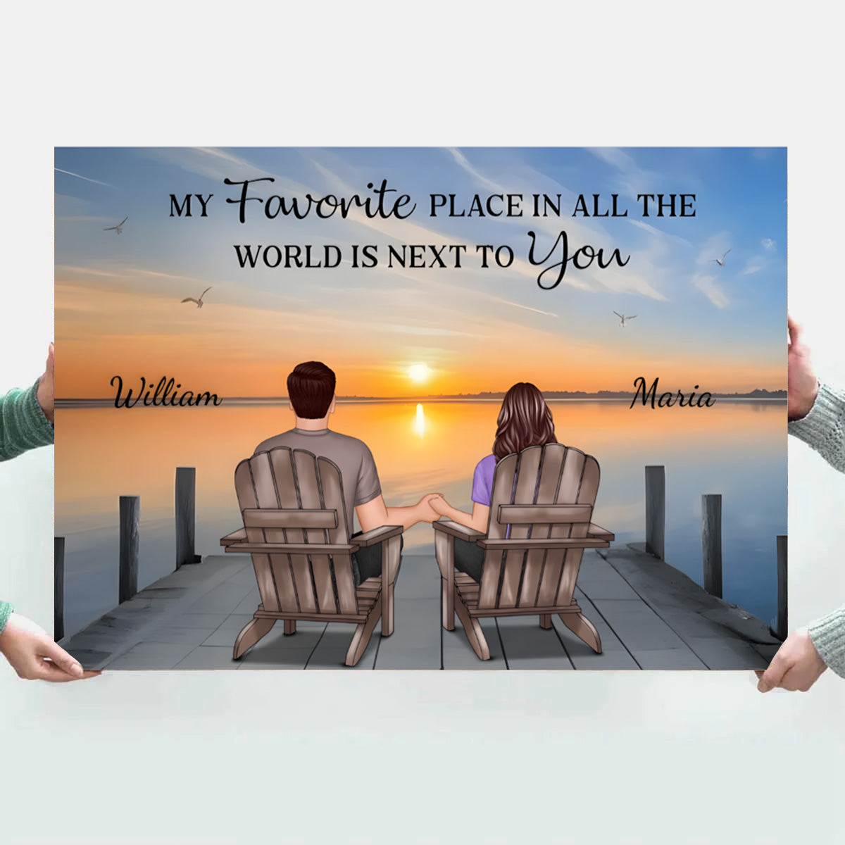 Personalized "My Favorite Place" Canvas - Romantic Gift for Couples