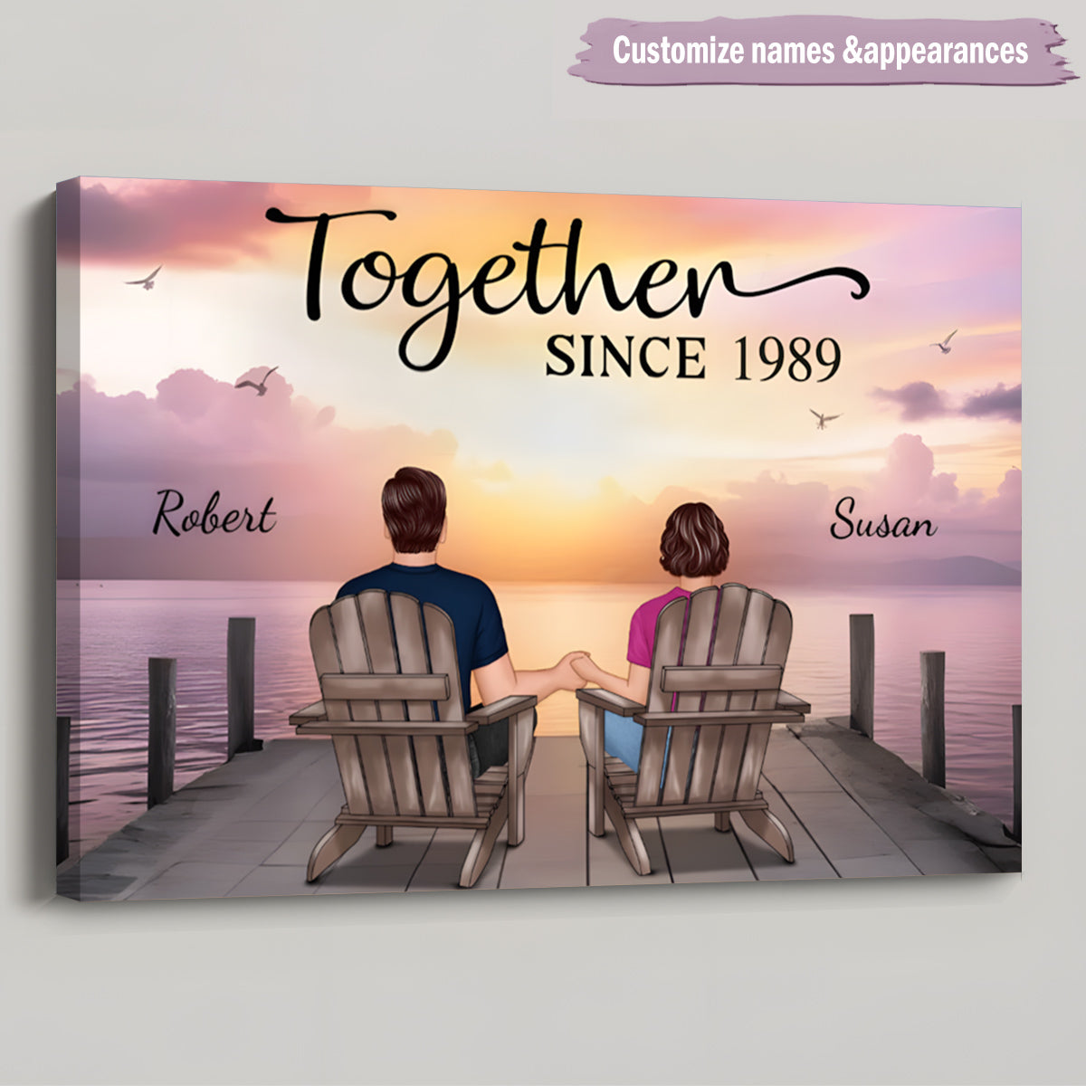 Personalized "My Favorite Place" Canvas - Romantic Gift for Couples