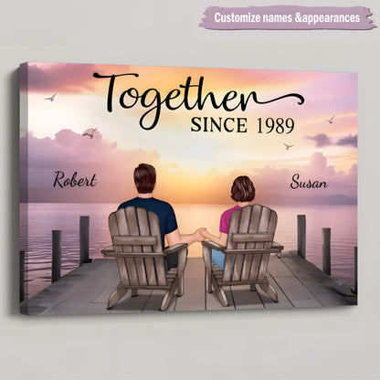Personalized "My Favorite Place" Canvas - Romantic Gift for Couples