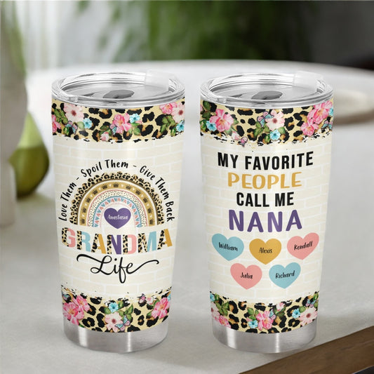 Heartfelt Personalized "Grandma Life" Tumbler for Grandmas & Nanas