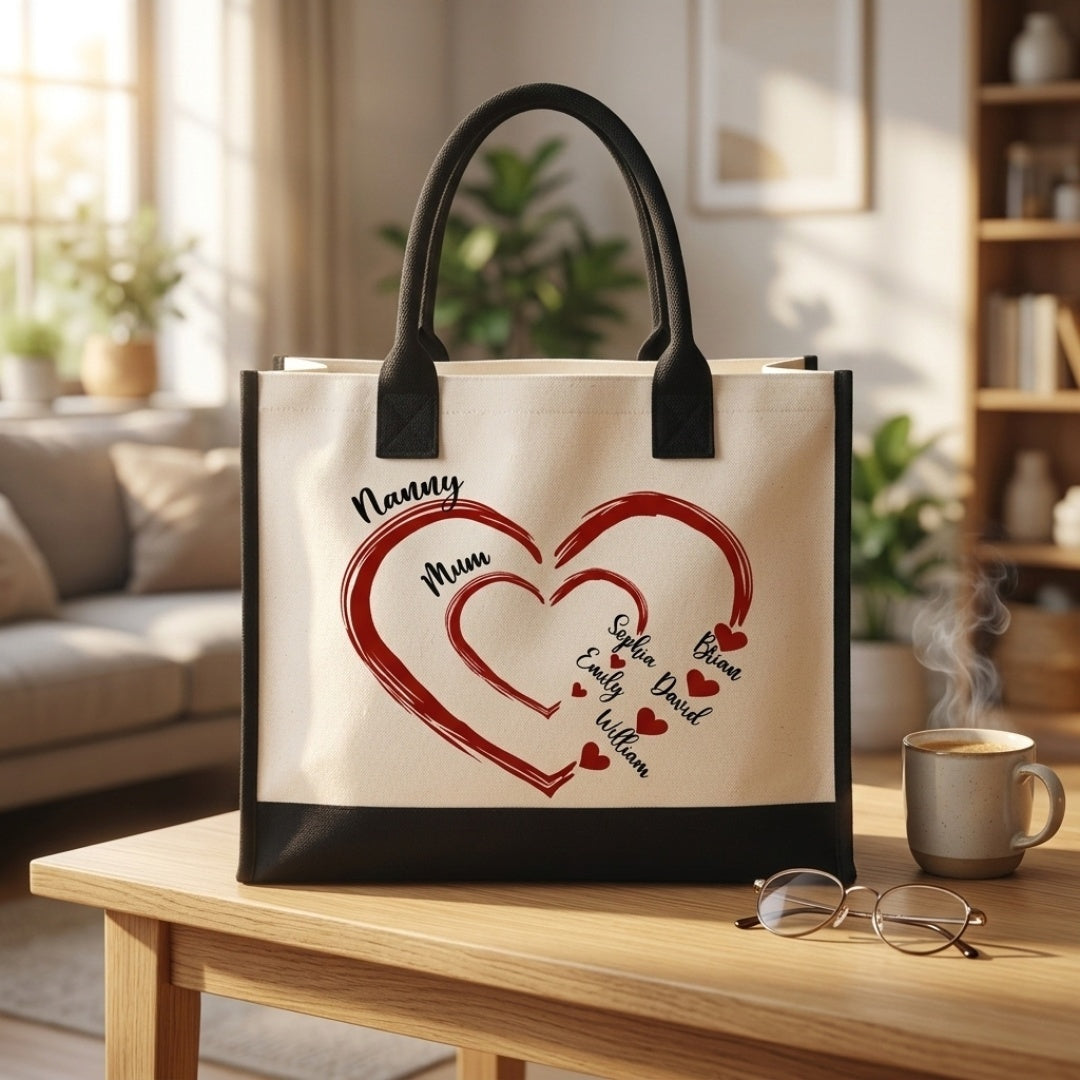 Mom Mum Grandma Sweethearts - Personalized Tote Bag