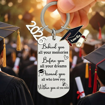 Personalized Graduation Keychain - Gift For Family Members