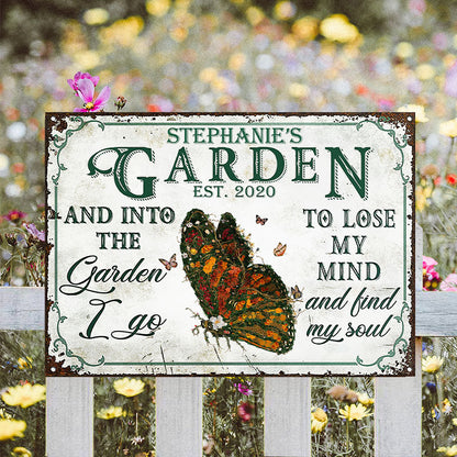 Find My Soul - Personalized Custom Garden Floral Art Classic Metal Signs