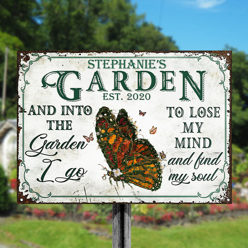Find My Soul - Personalized Custom Garden Floral Art Classic Metal Signs