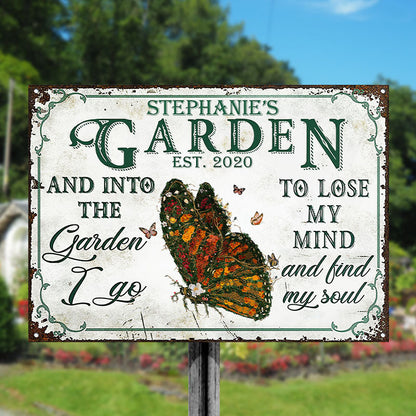 Find My Soul - Personalized Custom Garden Floral Art Classic Metal Signs