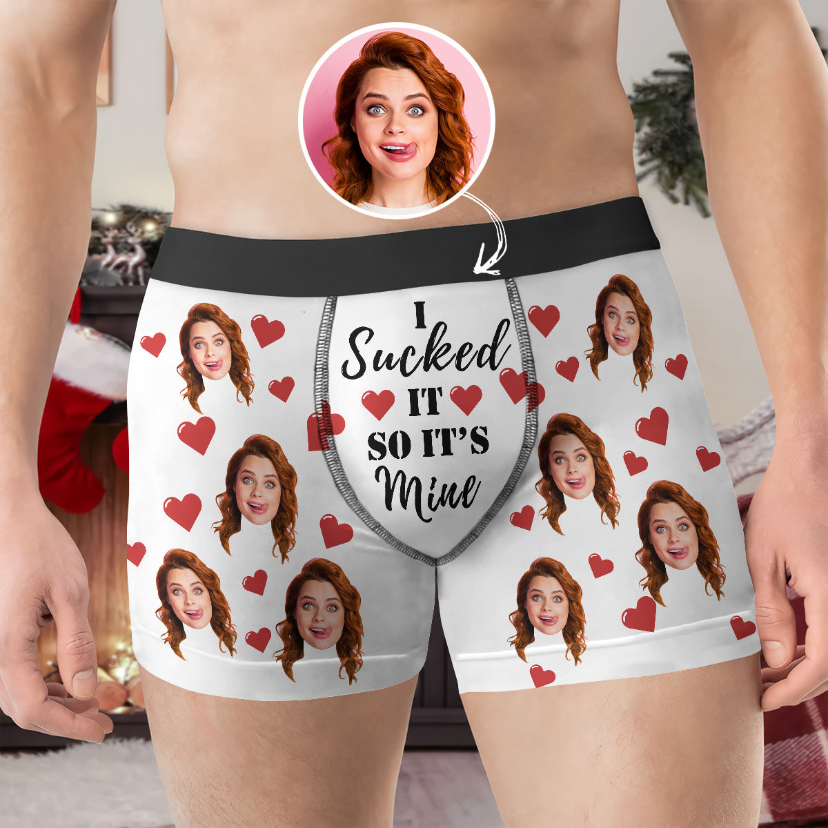 Personalized I Sucked It So It's Mine Men's Boxer Briefs - Custom Gift For Boyfriend, Husband