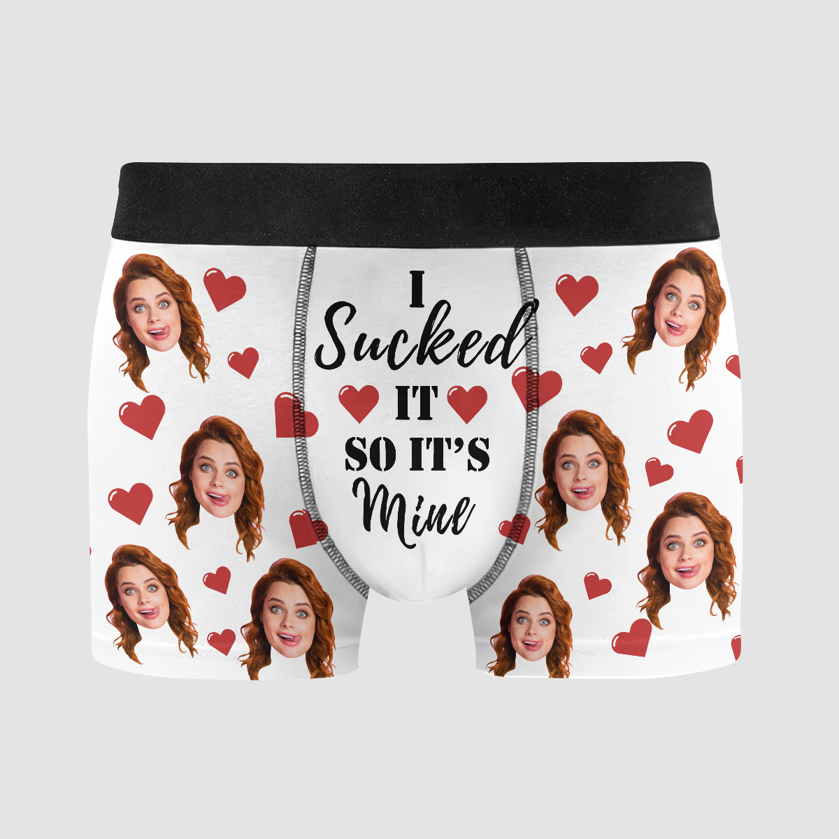 Personalized I Sucked It So It's Mine Men's Boxer Briefs - Custom Gift For Boyfriend, Husband