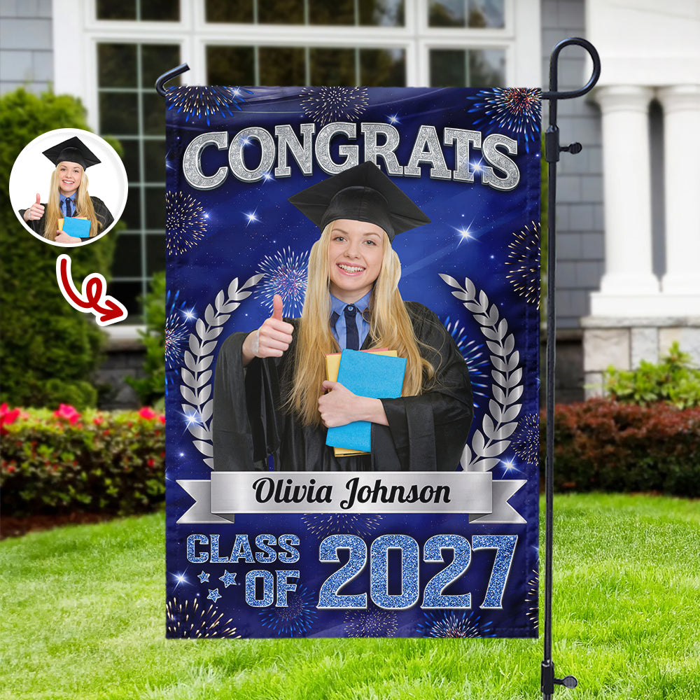 Personalized Graduation Garden Flag - “Class of 2026” Celebration