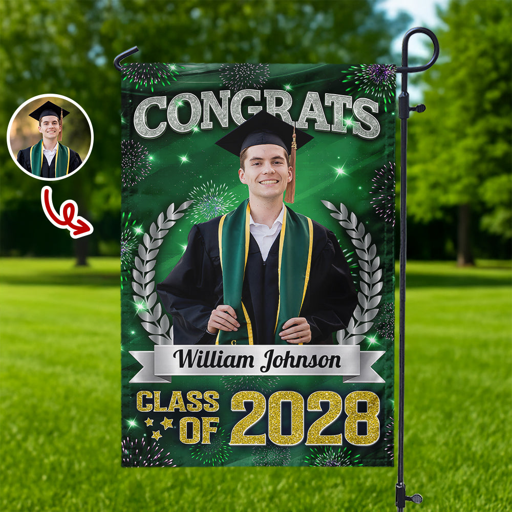 Personalized Graduation Garden Flag - “Class of 2026” Celebration