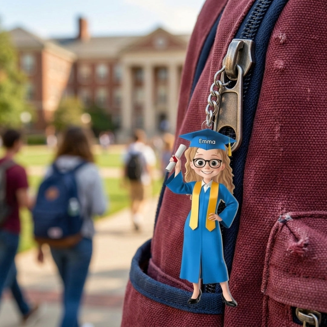 A Journey Completed, A New One Begins - Personalized Graduation Acrylic Keychain