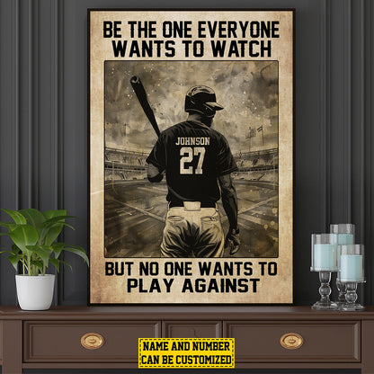 Personalized Softball Motivation Poster / Canvas - Custom Gift For Softball Lovers